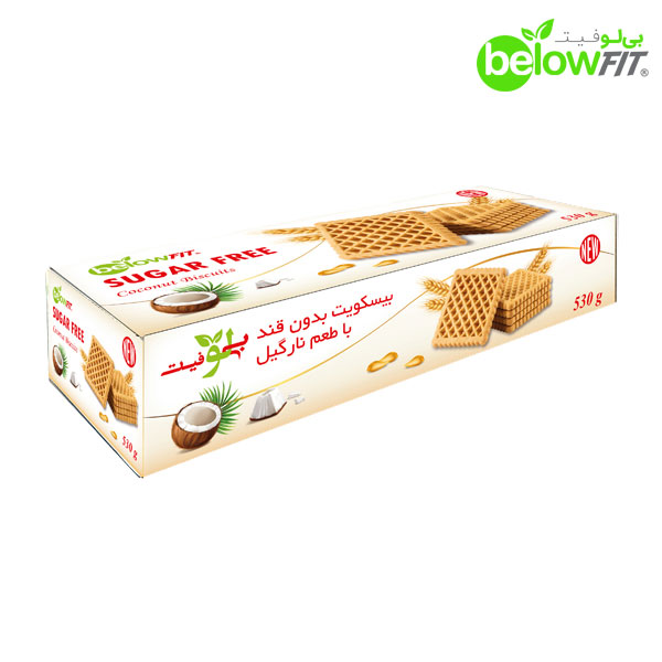 بیسکویت بدون قند نارگیلی پنجره‌ای