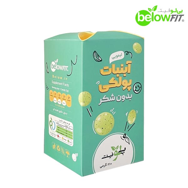 آبنبات پولکی بدون شکر با طعم لیمو