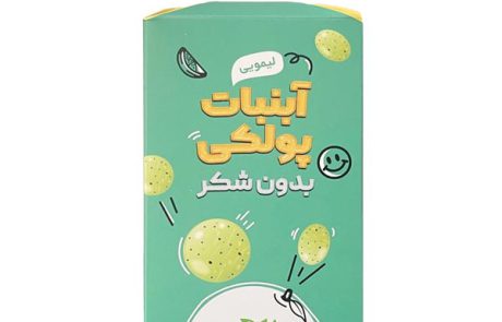 آبنبات پولکی بدون قند با طعم لیمو